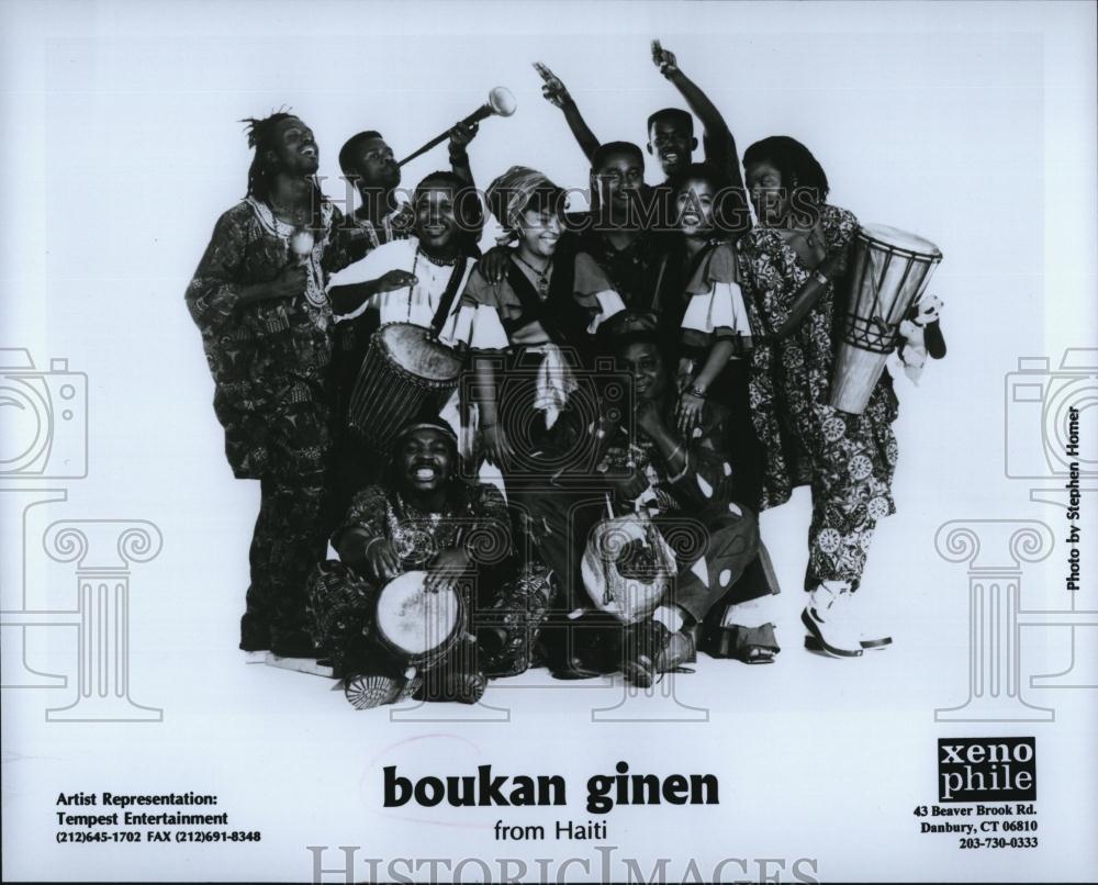 Press Photo Musicians band entertainers Boukan Ginen Haiti - RSL85721 - Historic Images