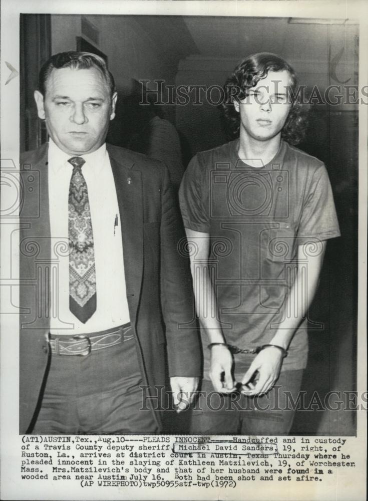 1972 Press Photo Michael David Sanders Accused of Two Murders - RSL77885 - Historic Images