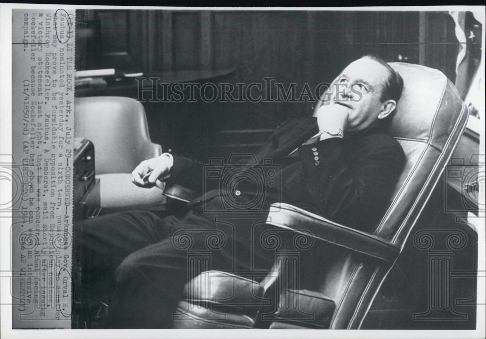1964 Press Photo Arkansas Gov Orval Faubus nominated for sixth term - RSL00527 - Historic Images