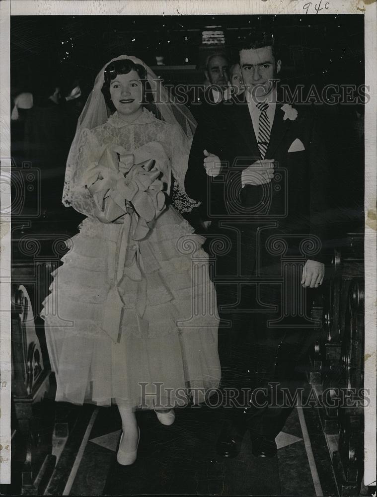 1956 Press Photo Mrs Lucille Bacon Vians Her Wedding Accused of Killing Baby - Historic Images