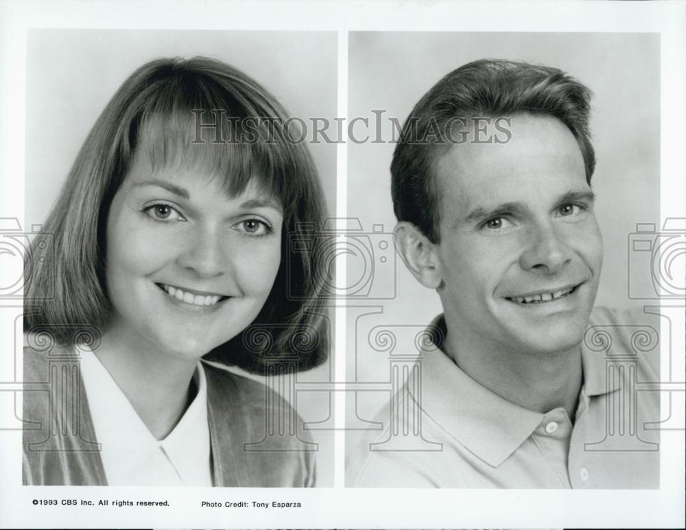 1993 Press Photo CBS TV &quot;Family Album&quot; Pamela Reed Peter Scolari - RSL05921 - Historic Images