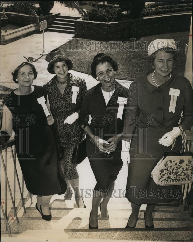 Press Photo Mrs HJ Whitehead,Mrs JR Land , Mrs SE VandiverMrs EN Carvel - Historic Images