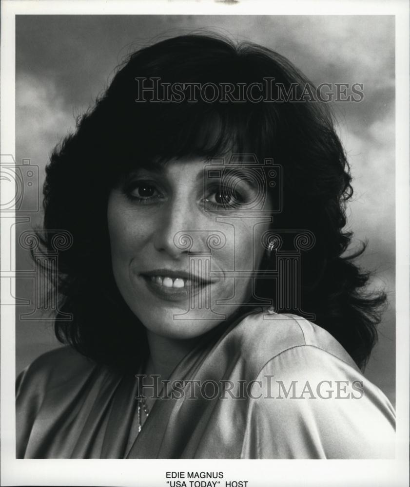 Press Photo Edie Magnus USA today television series host - RSL83563 ...