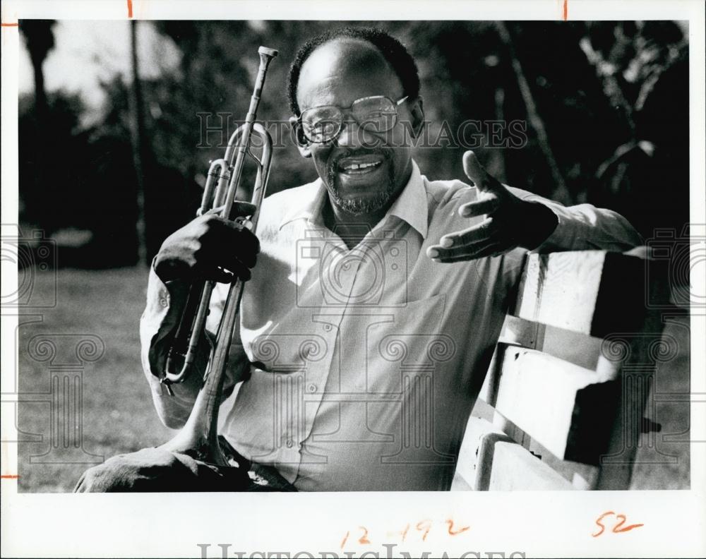 1984 Press Photo Idrees Sulieman Trumpet Player - RSL66695 - Historic Images