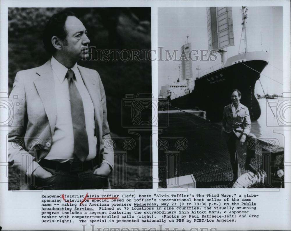 Press Photo Futurist Alvin Toffler Hosts "Alvin Toffler's Third Wave" - Historic Images
