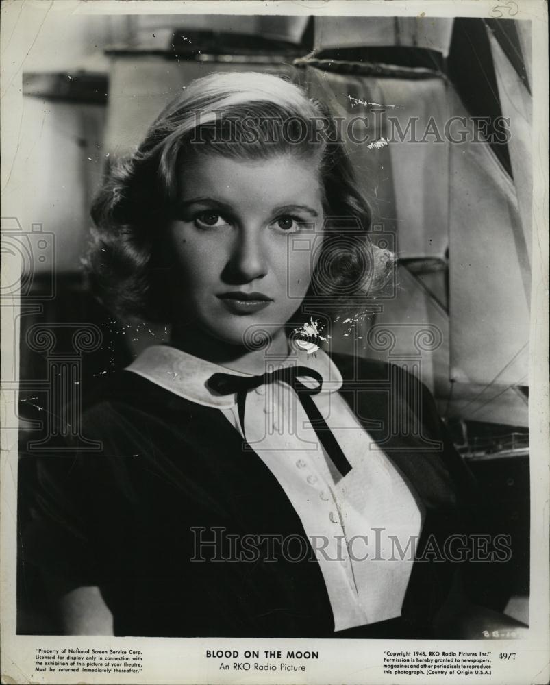 1949 Press Photo American Actress Barbara Bel Geddes Stars Blood On Moon Movie - Historic Images