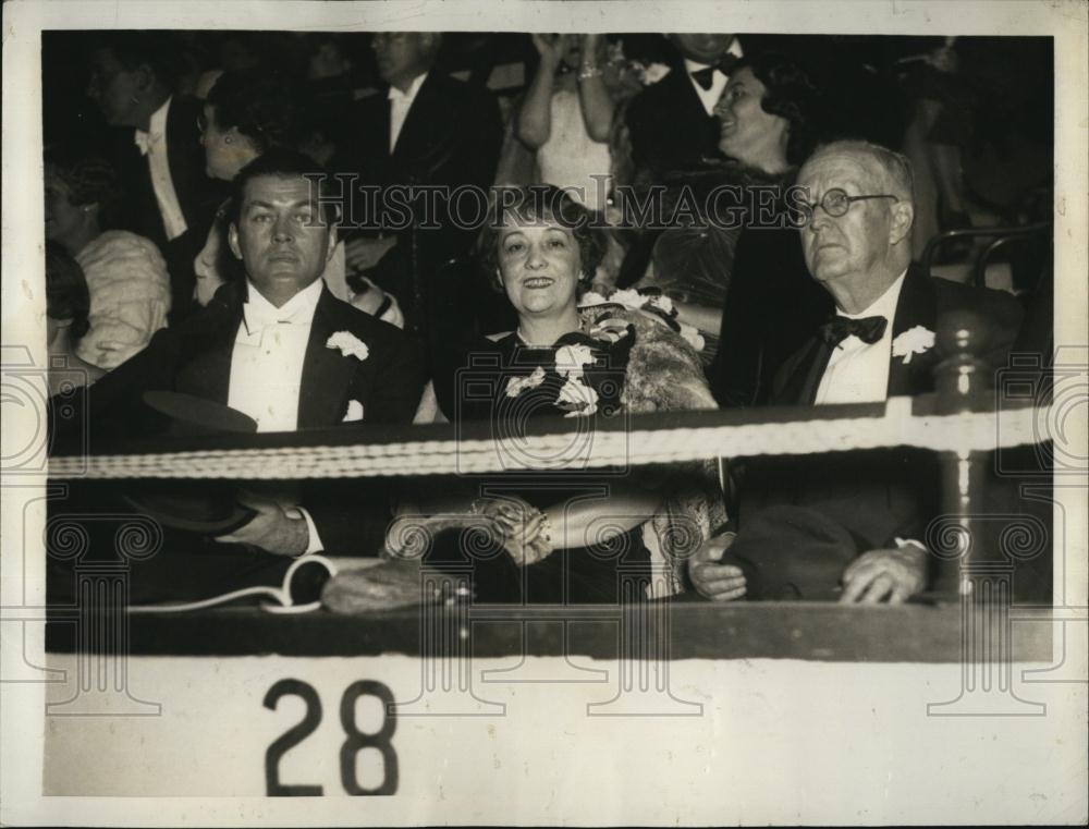1933 Press Photo Mrs William Randolph Hearst, Gene Tunney, Arthur Brisbane - Historic Images