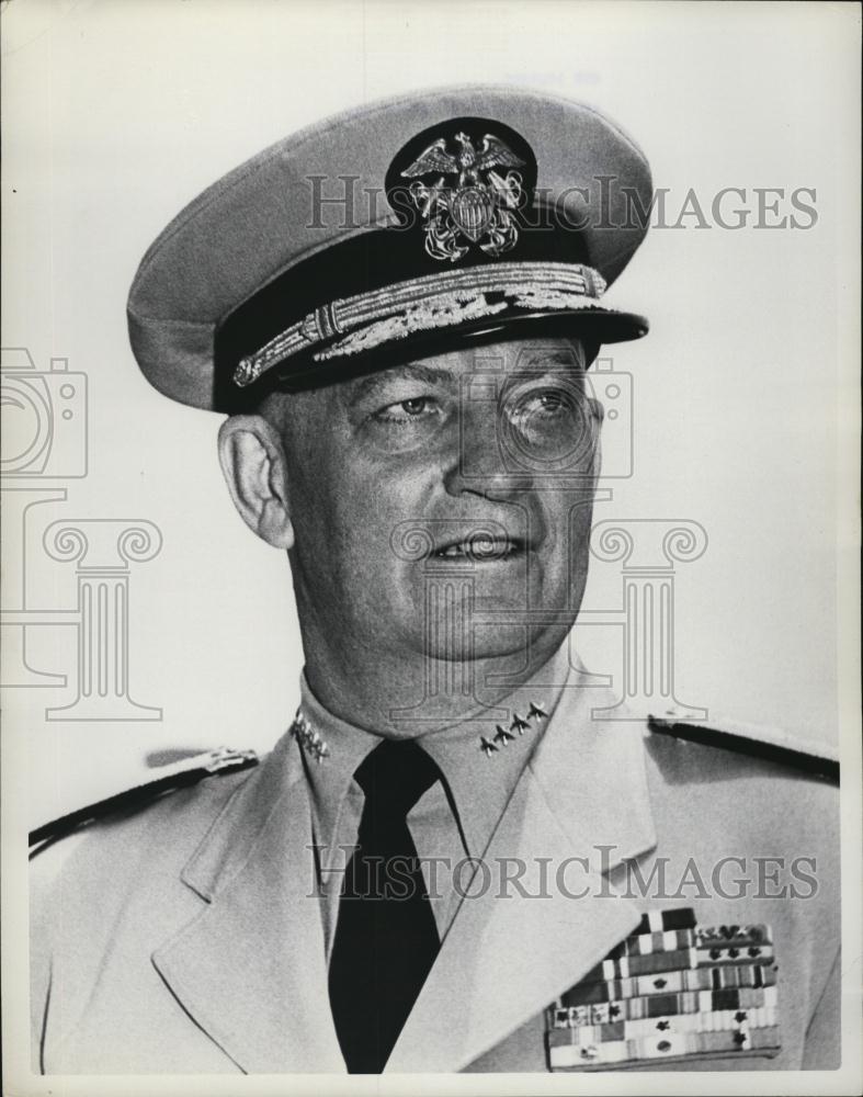 1957 Press Photo US Navy Admiral Arleigh A Burke - RSL47045 - Historic Images