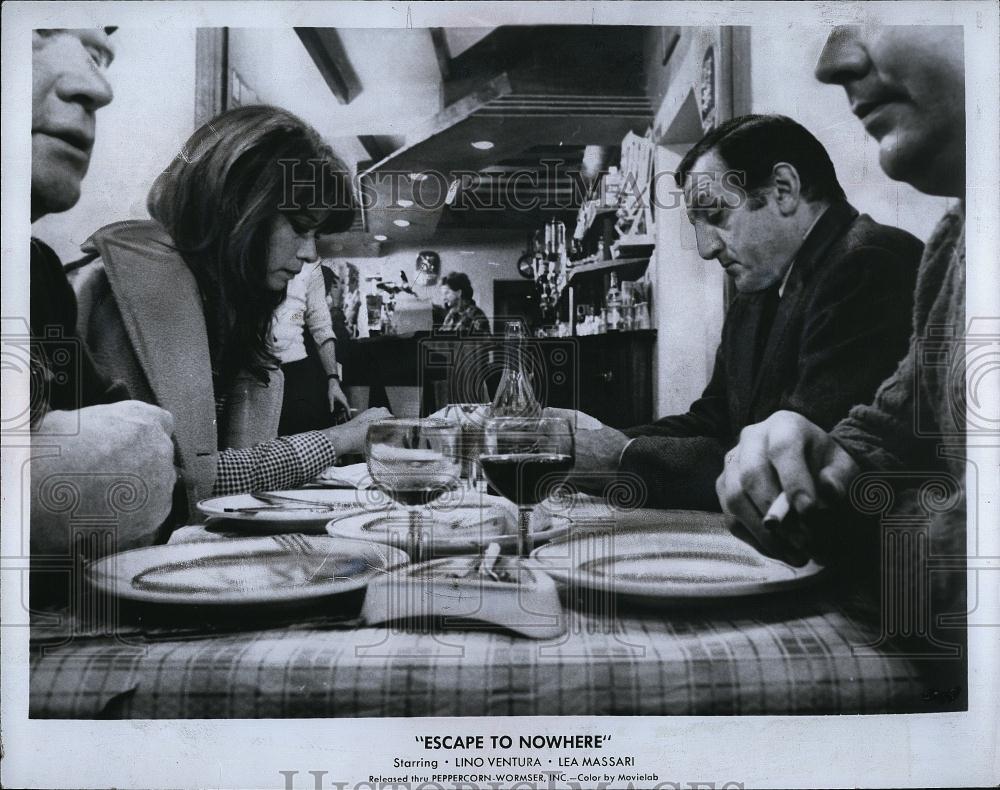 1974 Press Photo Actress Lea Massari in "Escape to Nowhere" - RSL90315 - Historic Images