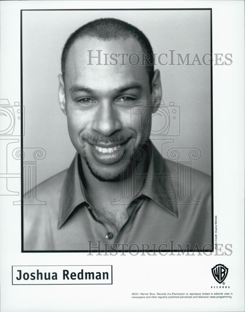 2001 Press Photo Saxophone player Musician Joshua Redman Entertainer - RSL01791 - Historic Images