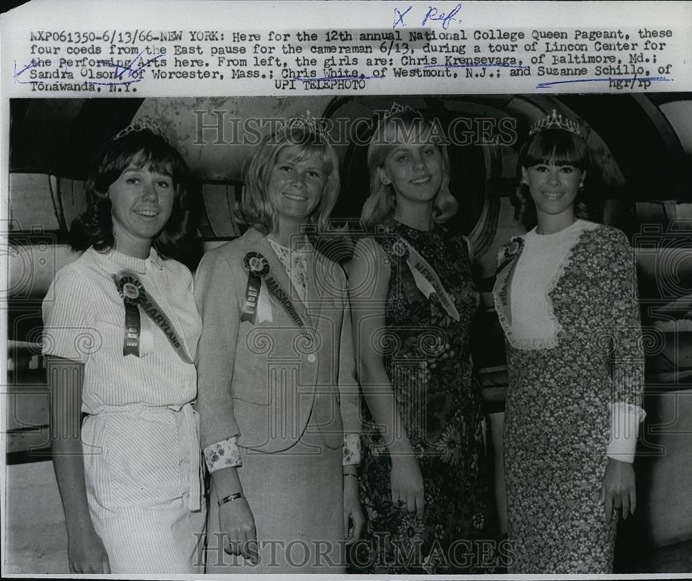 1966 Press Photo 12th Annual National College Queens - RSL89995 - Historic Images