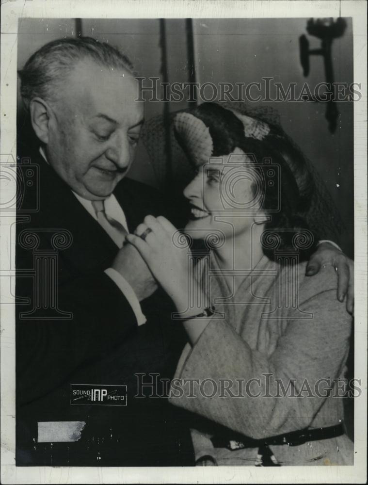 1940 Press Photo Ludwig Lewisohn Author &amp; New Wife Edna Manley - RSL43881 - Historic Images