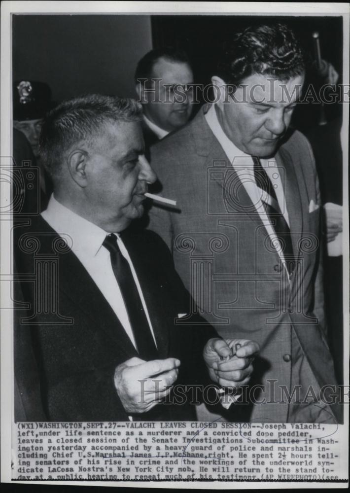 1963 Press Photo Mobster Joseph Valachi Testifying Senate Hearings - RSL46245 - Historic Images