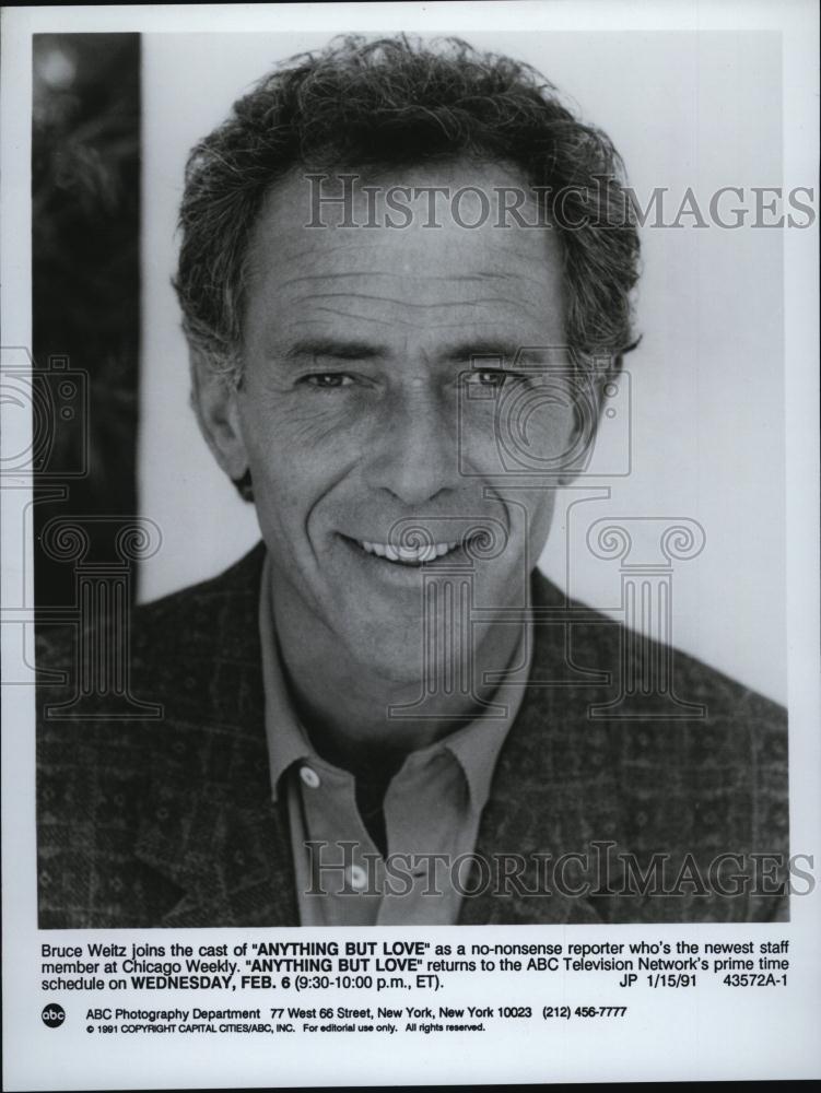 1991 Press Photo Anything But Love Series Actor Bruce Weitz Character Portrait - Historic Images