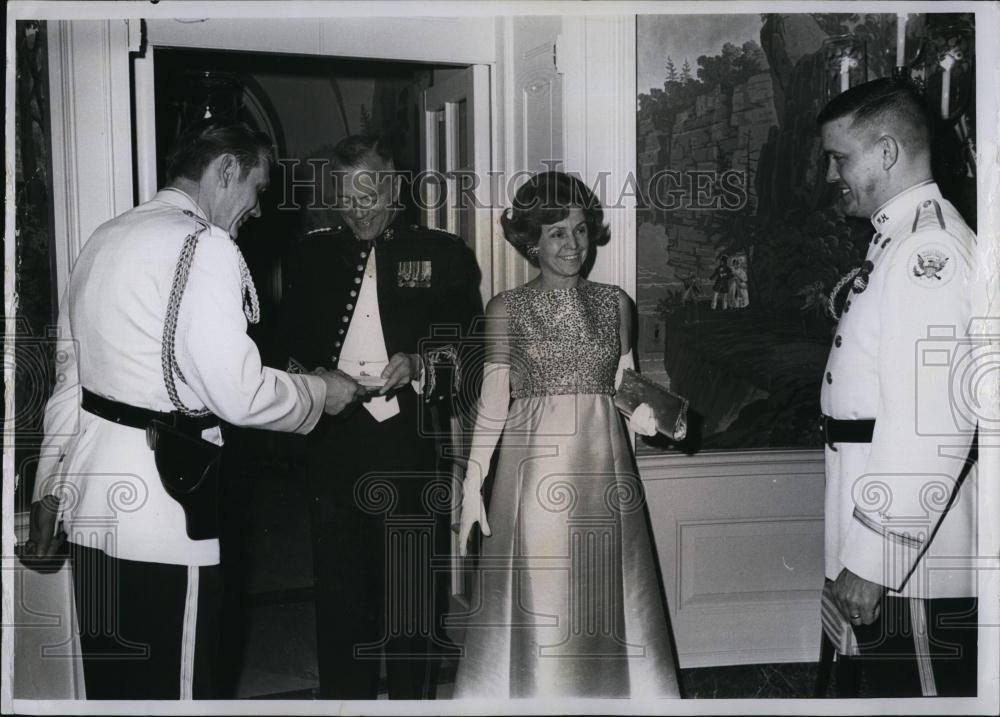 1970 Press Photo Marine Commandant Gen &amp; Mrs Leonard Chapman Jr at White House - Historic Images