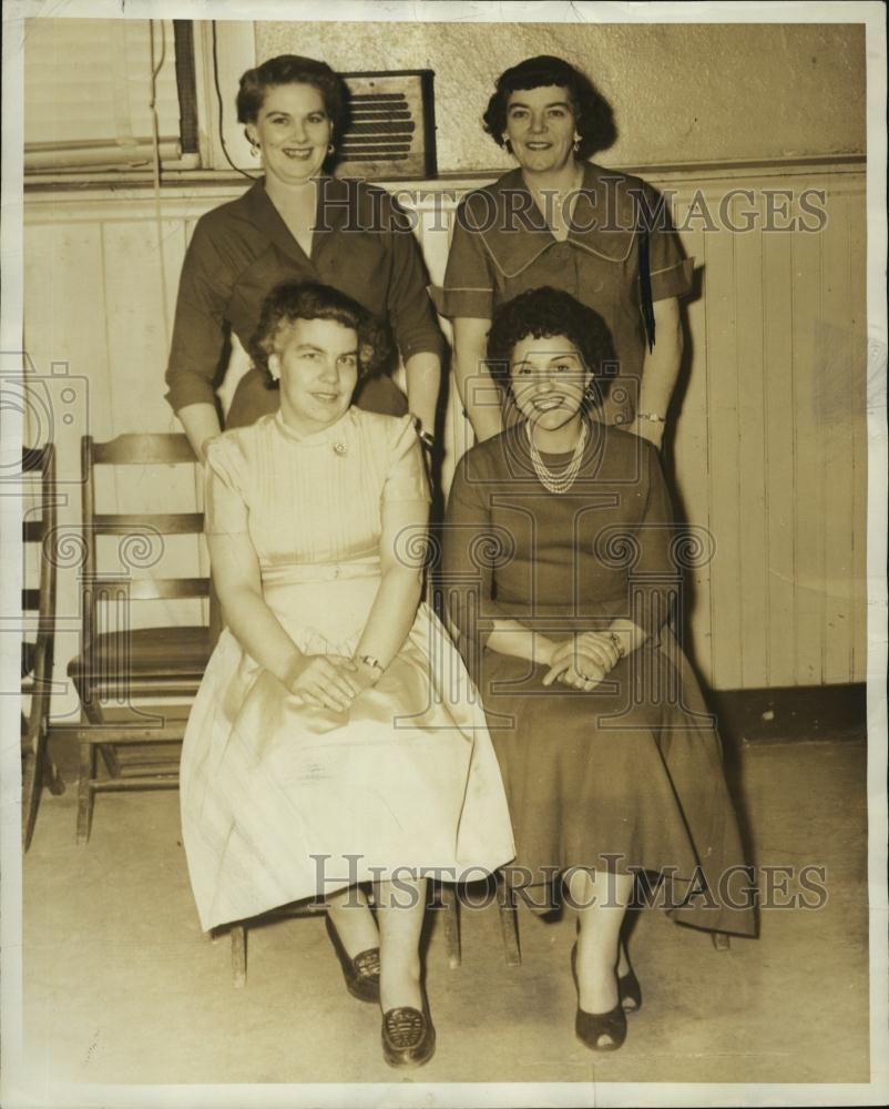 1956 Press Photo Little League officers Mrs M Lane,M Mahor,A Vebda, R O&#39;Connor - Historic Images