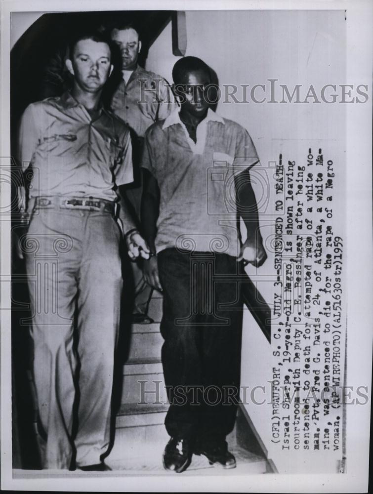 1959 Press Photo Isreal Sharpe, Deputy C E Bessinger - RSL78205 - Historic Images