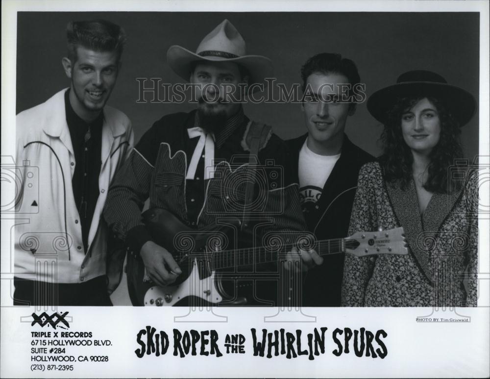 Press Photo Skid Roper &amp; the Whirlin Spurs on Triple X Records - RSL88931 - Historic Images