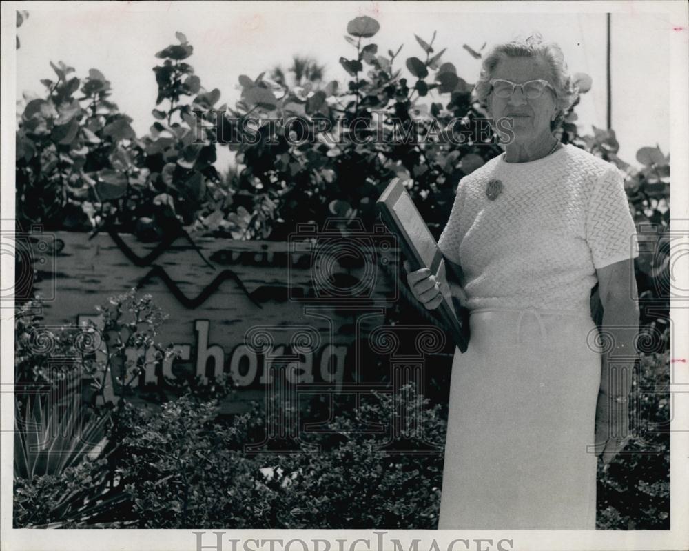 1967 Press Photo Mrs Ethel Millard Anchorage Community Club Benefactor - Historic Images