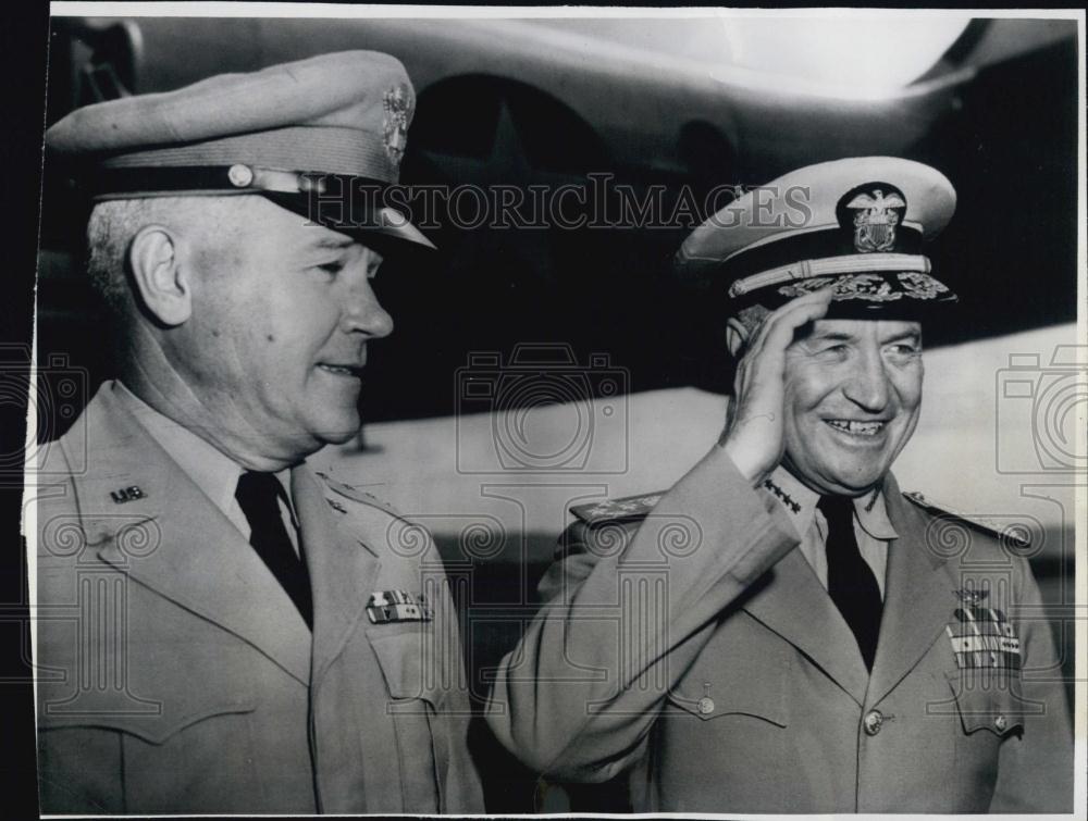 1950 Press Photo Gen J Lawton Collins &amp; Adm Forrest P Sherman - RSL05495 - Historic Images