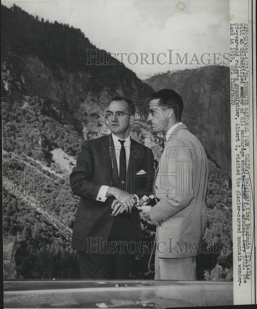 1959 Press Photo King Badouin of Belgium at Yosemite National Park - RSL41663 - Historic Images