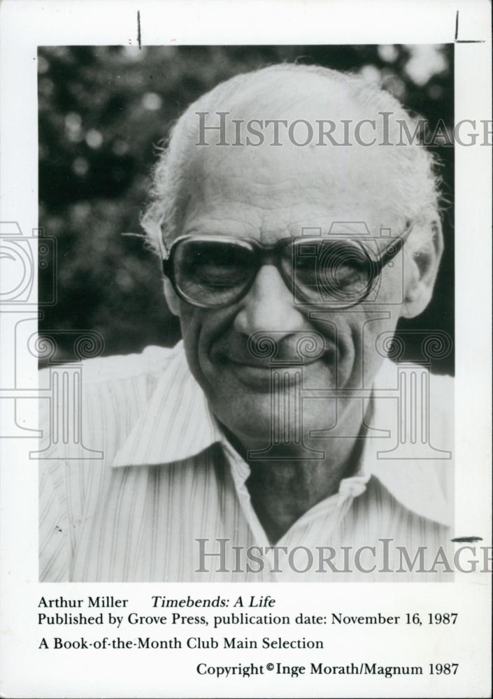 1988 Press Photo Author Arthur Miller In Book Of The Month Club - RSL59599 - Historic Images