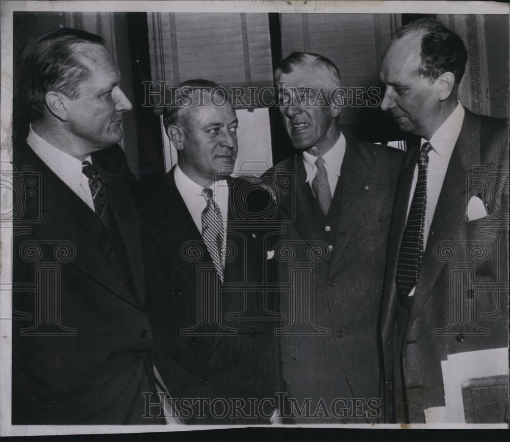 1953 Press Photo Sen William Knowland , SenS Bridges,Sen Saltonstall & Sen Trice - Historic Images