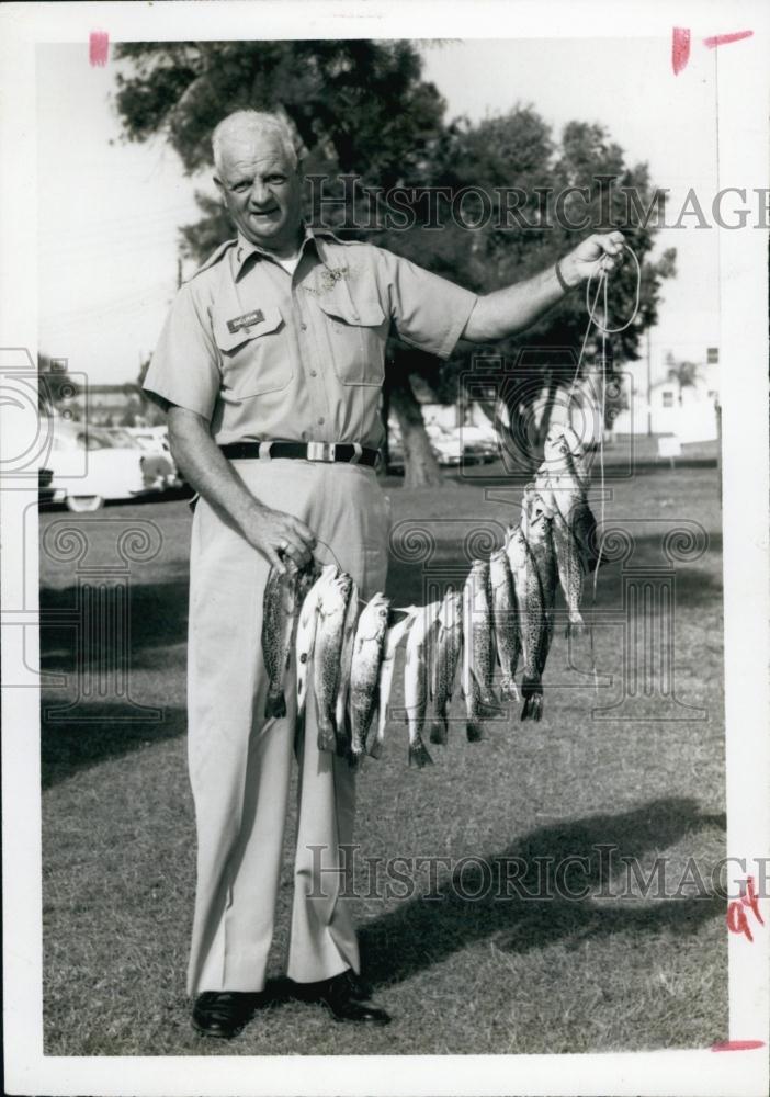 1967 Press Photo Army Warrant Officer Richard Sullivan Strike Command fisherman - Historic Images