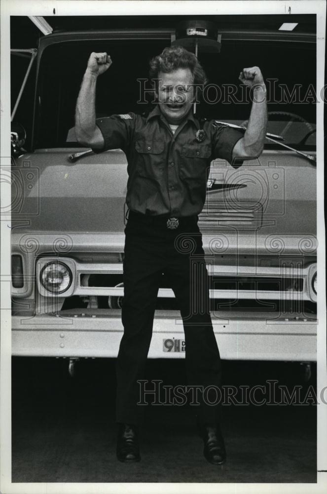 1980 Press Photo Pinellas Park firefighter Richard Panabak - RSL94643 - Historic Images