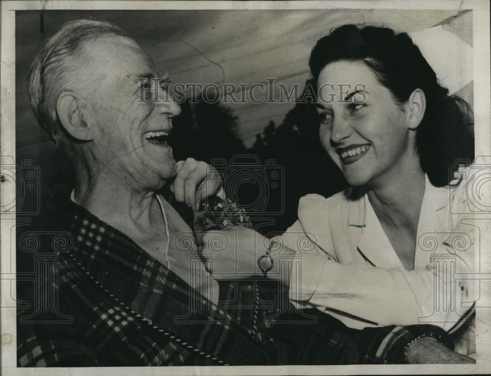 1947 Press Photo Benjamim Franklin, great great grandson of famous Ben now 71 - Historic Images