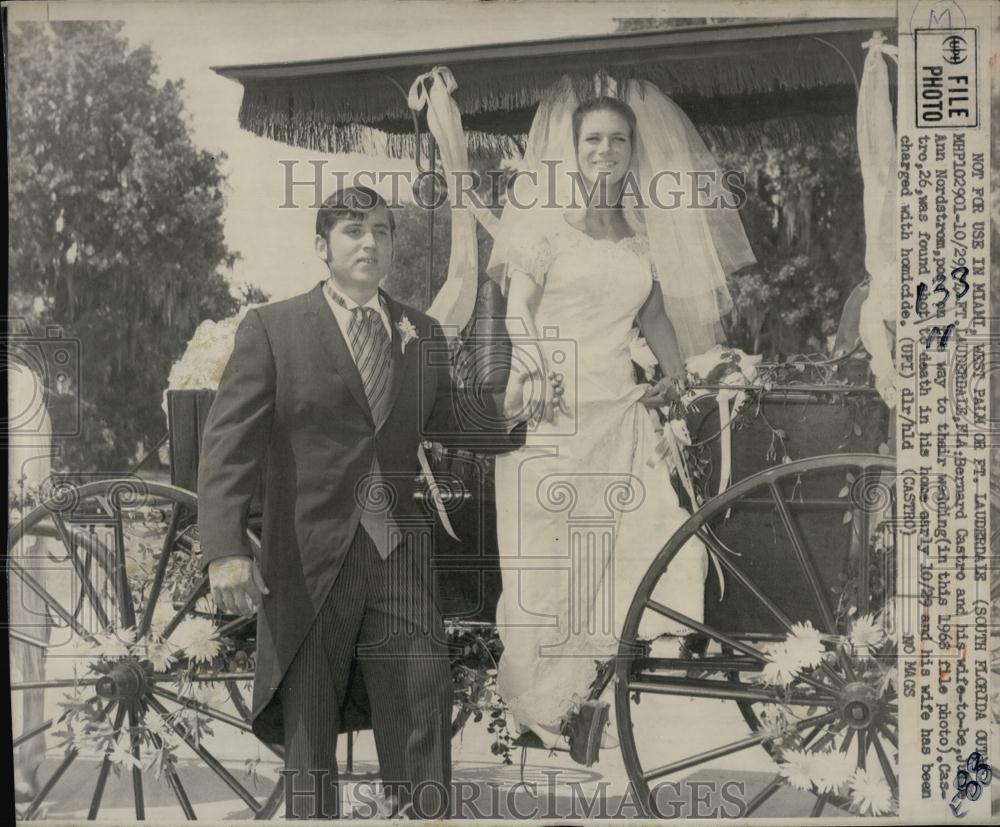 1975 Press Photo Bernard Castro, Wife Julie Ann Nordstrom - RSL66313 - Historic Images