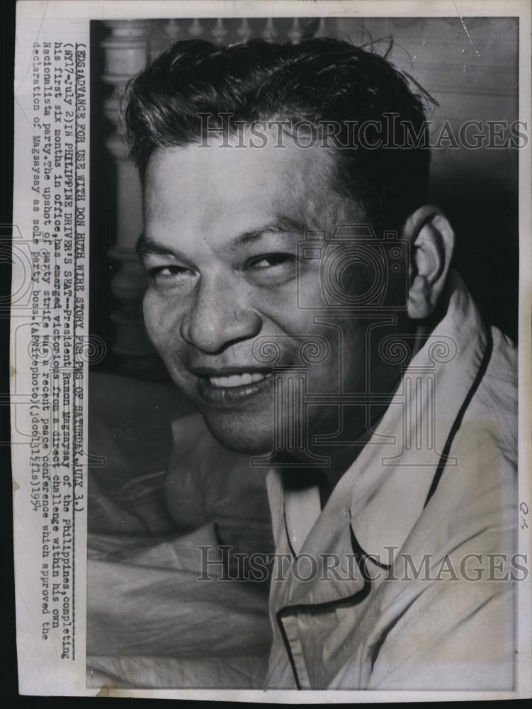 1954 Press Photo President Ramon MAgsaysay Phillippines - RSL83575 - Historic Images