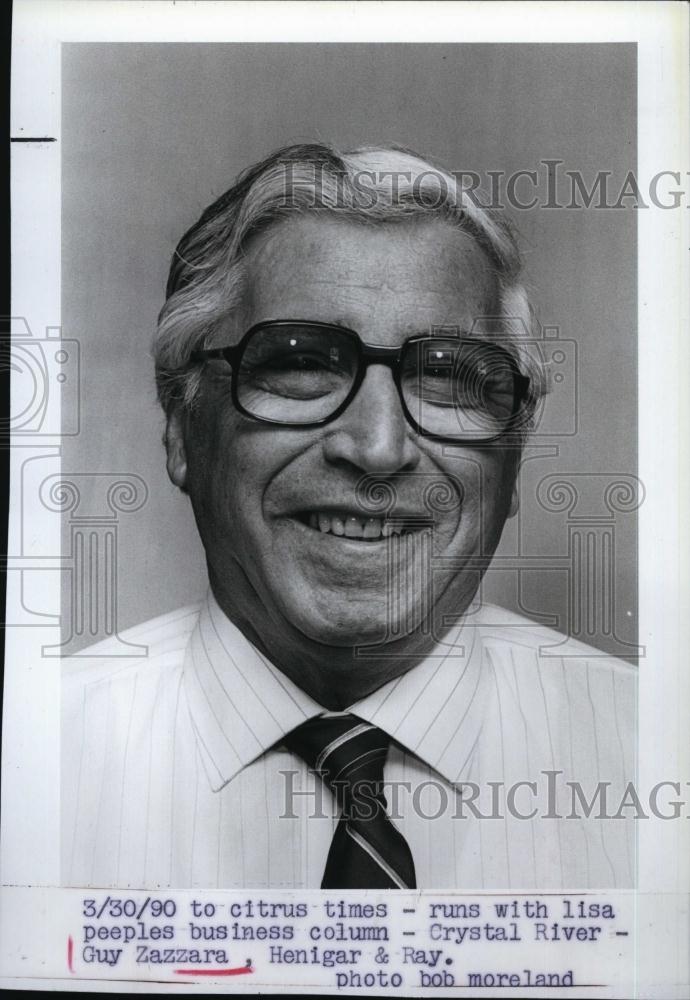 1990 Press Photo Guy Zazzara, Crystal River businessman - RSL91519 - Historic Images