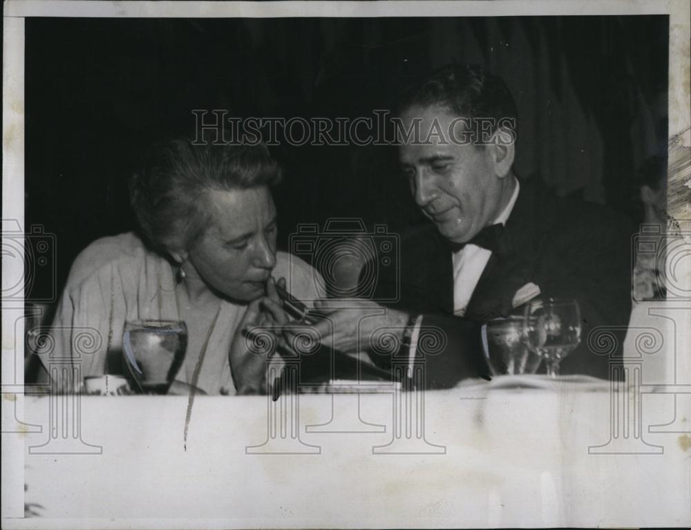 1948 Press Photo Honorable Karen Koch of Sweden & Vincent Impellitteri - Historic Images