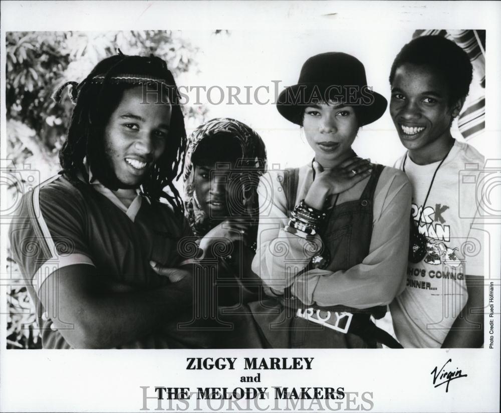 1989 Press Photo Ziggy Marley and The Melody Makers Musicians - RSL79035 - Historic Images