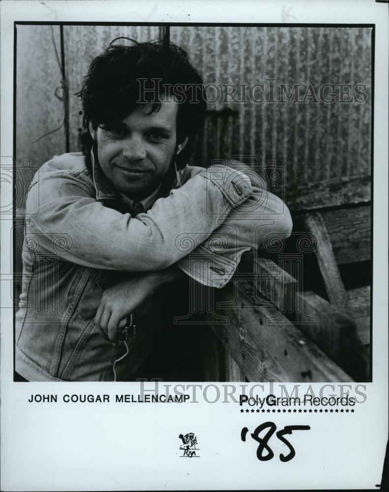 1985 Press Photo John Cougar Mellencamp Singer Musician Entertainer - RSL46685 - Historic Images