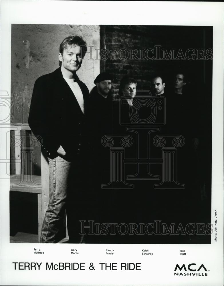 Press Photo Terry McBride & The Ride Gary Morse Randy Frazier Keith Edwards Bob - Historic Images