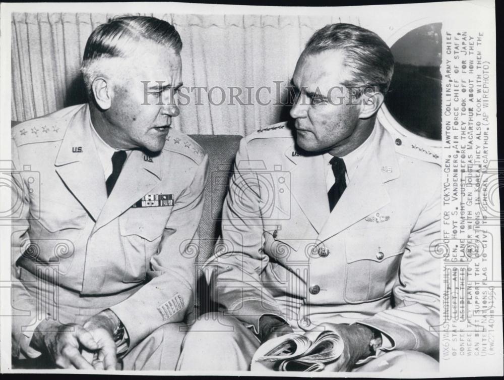 1950 Press Photo Gen J Lawton Collins &amp; Gen HS Vanderberg - RSL05497 - Historic Images