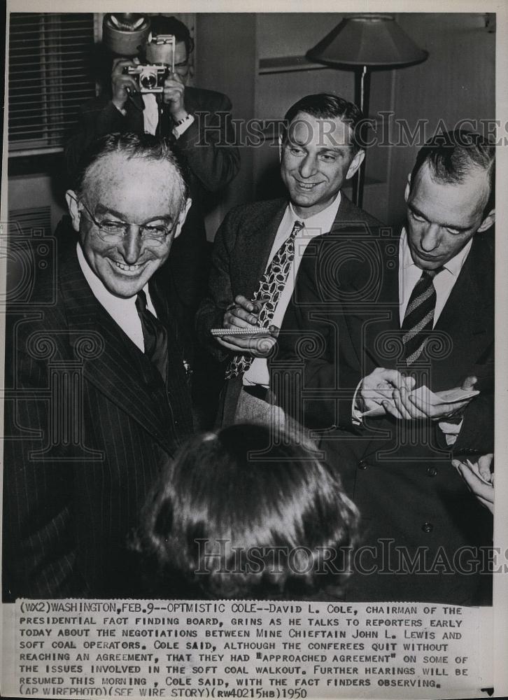 1950 Press Photo David Cole Chairman of Presidential Fact Finding Board - Historic Images