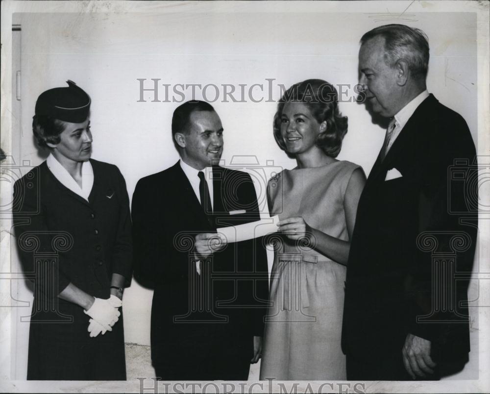 1964 Press Photo JFK Library Fund Raiser Kathleen Drummond &amp; James Autsin - Historic Images