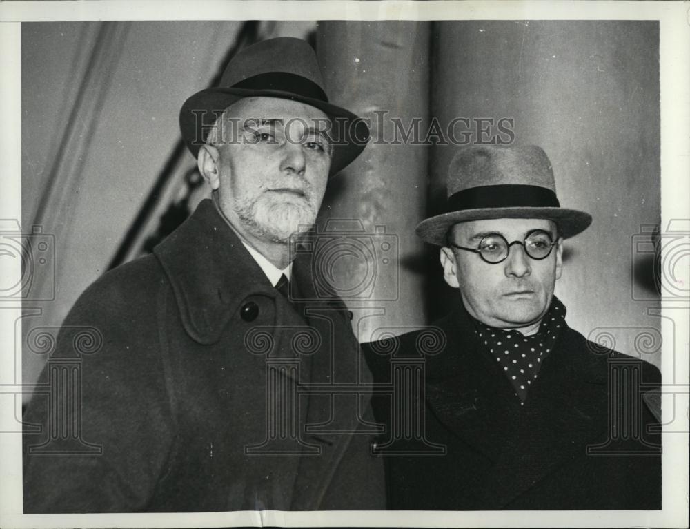 1940 Press Photo Count Carlo Sforza w/ Dr Fredrich VOn Prittwitz Und Gaffron - Historic Images