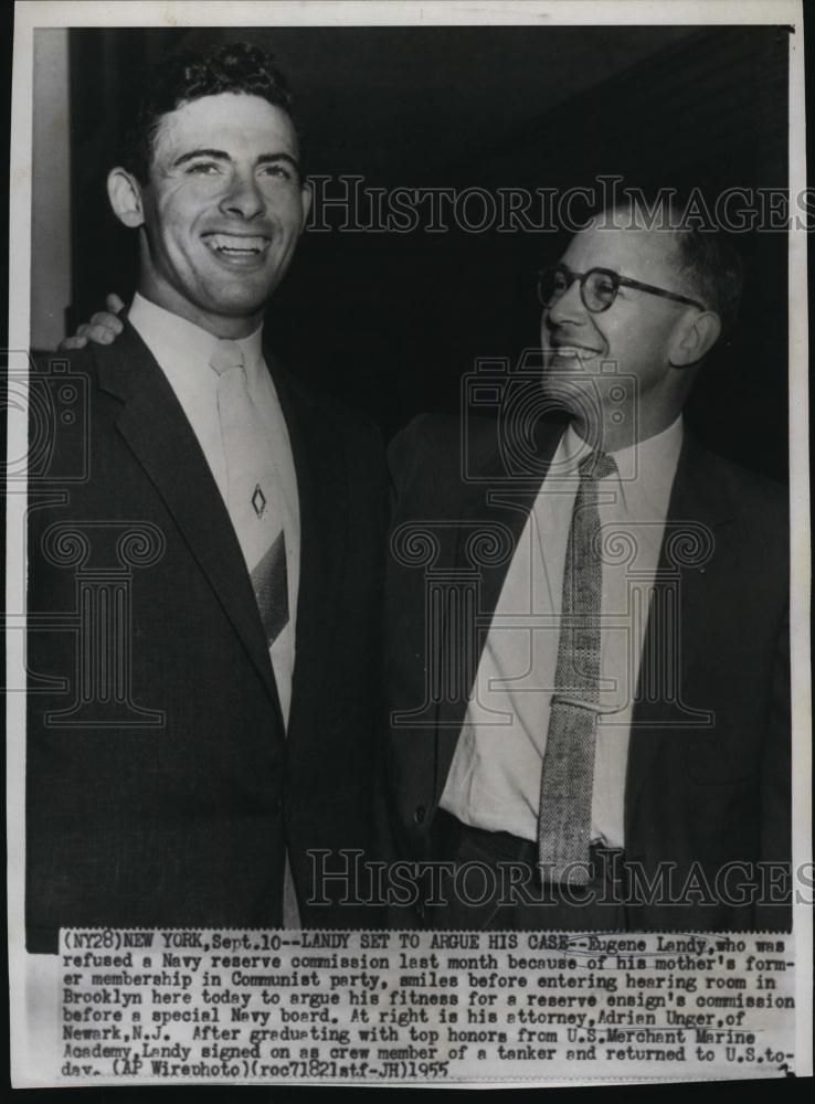 1955 Press Photo Honor Grad Eugene Landy to Have Case Reviewed - RSL45631 - Historic Images