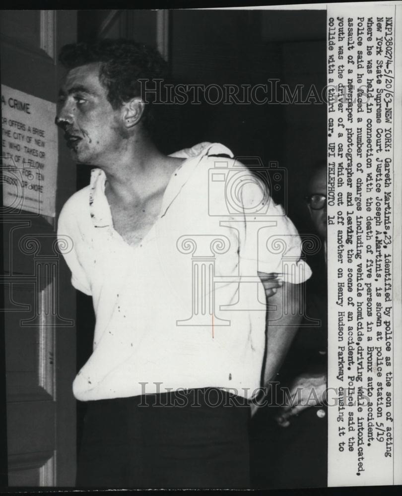 1963 Press Photo Gareth Martinis, caused 5 deaths in auto accident - RSL43615 - Historic Images