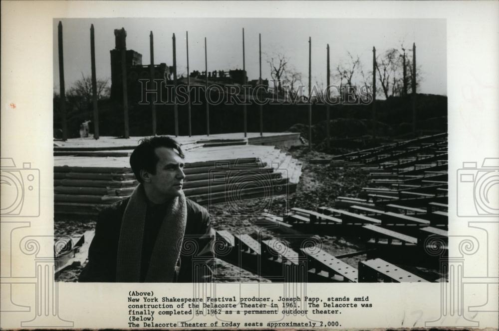 1986 Press Photo NY Shakespeare Festival Producer Joseph Papp - RSL96649 - Historic Images