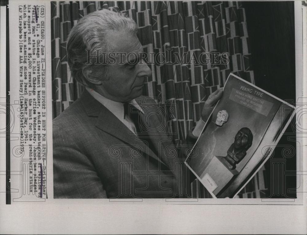 1972 Press Photo Christopher Janus, Chicago Investment banker - RSL95527 - Historic Images