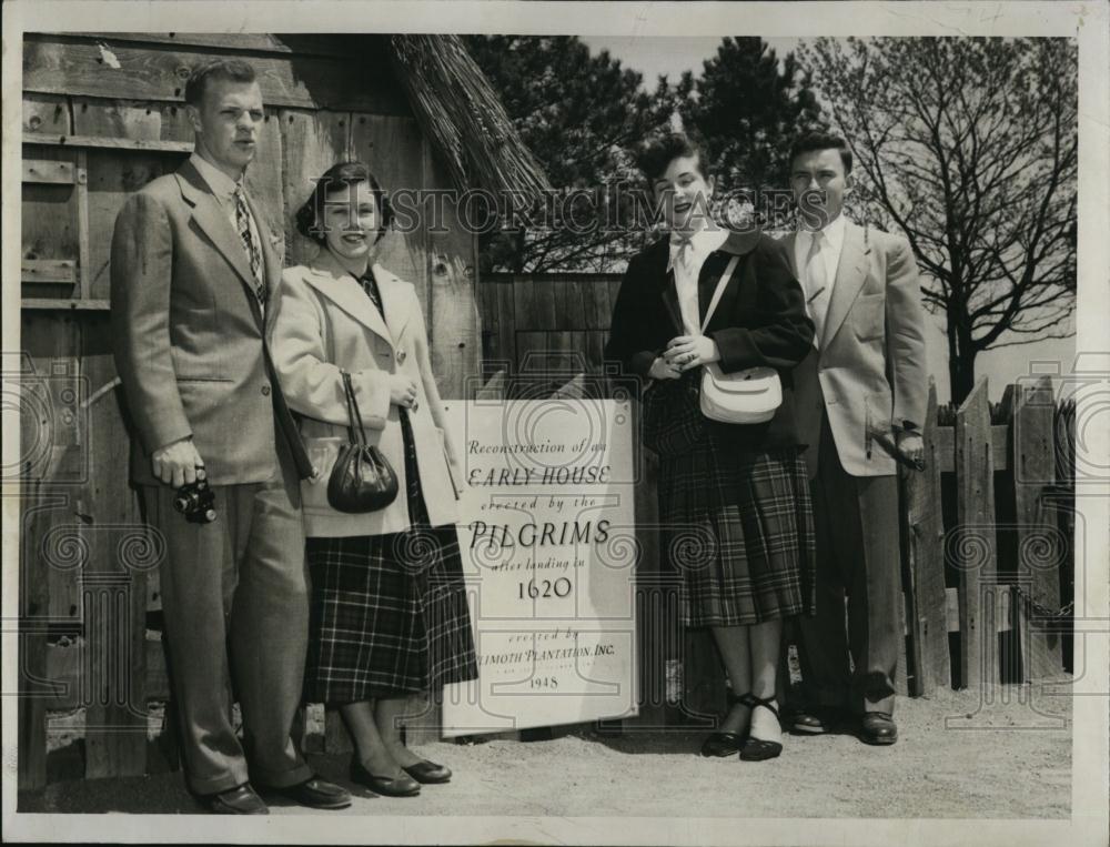 1951 Press Photo Bernard Coyne Carole Dussant Kathleen Mullan Frank Tafford - Historic Images