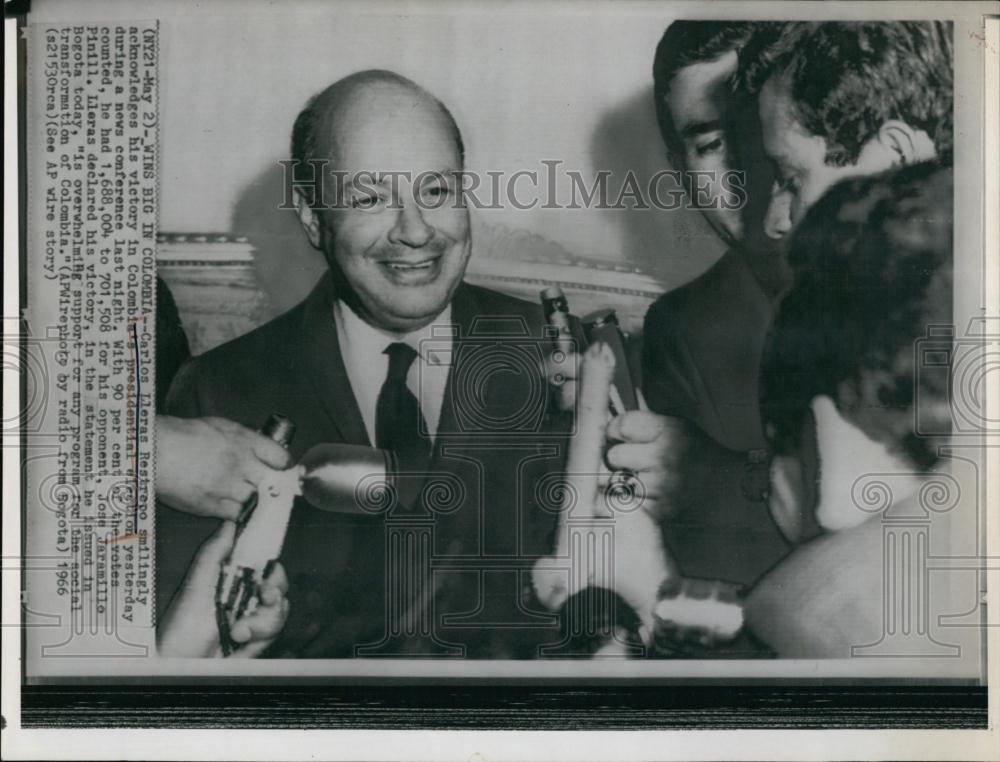 1994 Press Photo Carlos Lleras Restrepo Victory Colombian Presidential Election - Historic Images