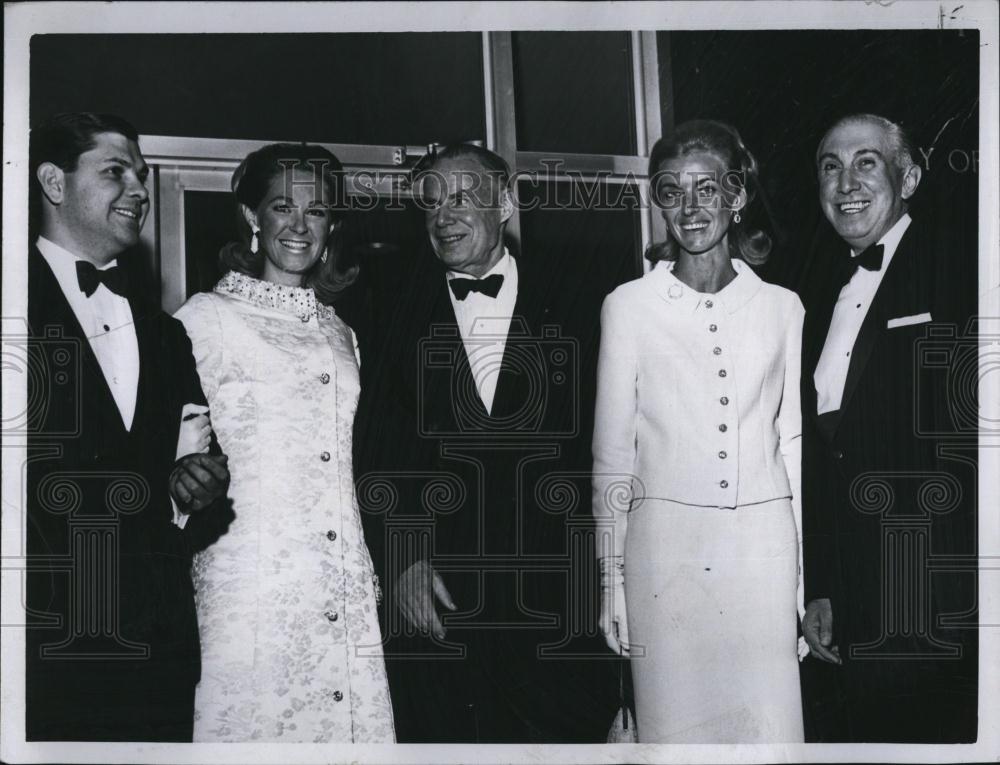 1966 Press Photo Mexican J Pena-Vera, Mrs E Kennedy,E Henderson,J Saenz - Historic Images