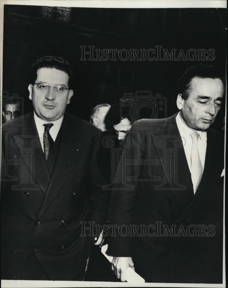 1957 Press Photo Socialist Jacques Soustelle, ex-governor of Algiers, in Paris - Historic Images