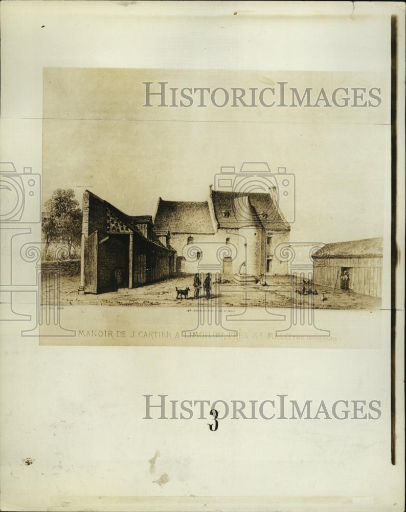 1934 Press Photo Jacques Cartier's Manor Limoulou France - RSL42939 - Historic Images